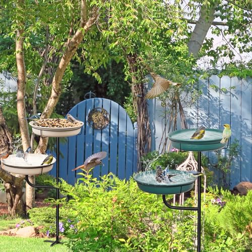 Yalinka US-QY20240203-01 Freestanding Birdbaths Bowl Outdoor, Standing Garden Bird Bath Bird Feeder & Bird Bath Bowl thumb #7