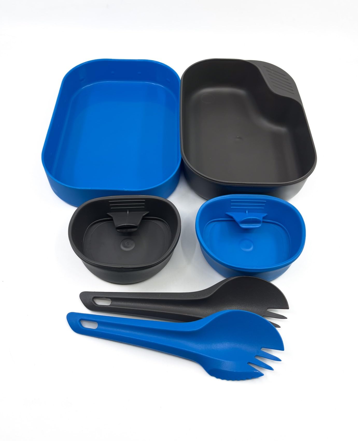 Wildo Wildo CAMP-A-BOX DUO Outdoor Army - Juego de cubiertos para supervivencia para camping, color azul claro y gris, talla única
