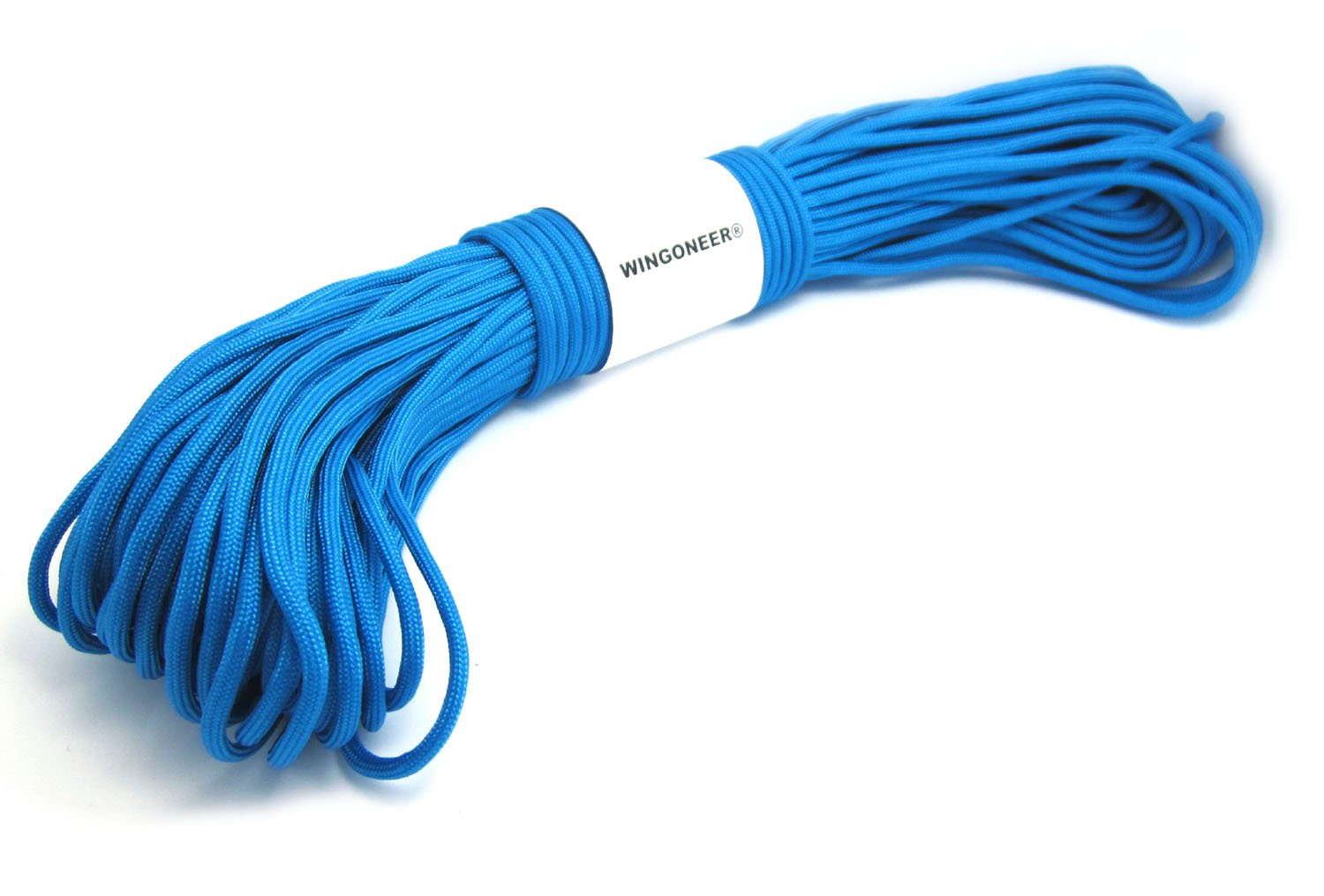 7-żyłowa linka spadochronowa paracord, 249 kg, 30,5 m, błękitna
