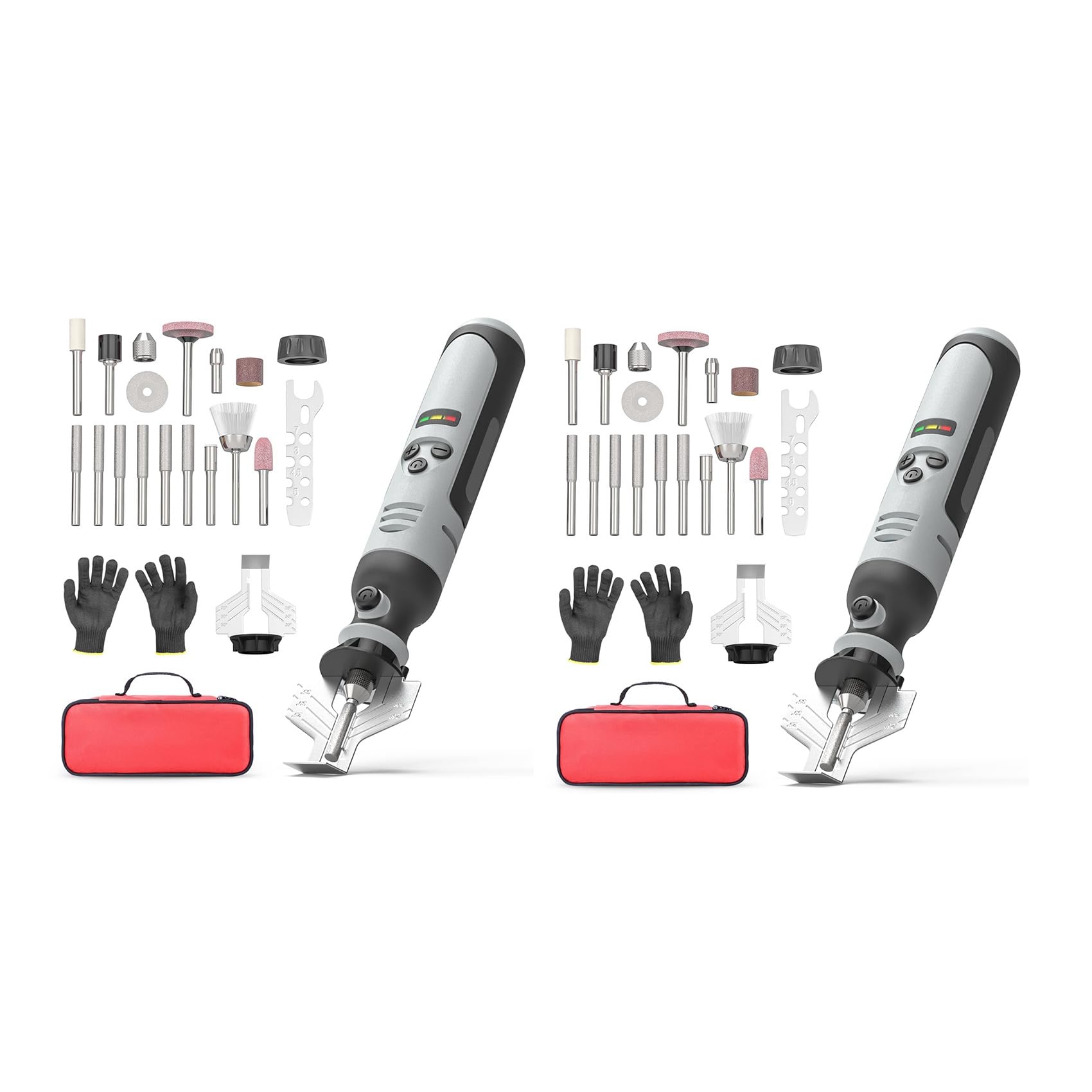 Jnchdghwa As Shown 2X Cordless Chainsaw Sharpener, Electric Handheld Chainsaw Sharpening Kit, High Speed Chainsaw Sharpening Tool