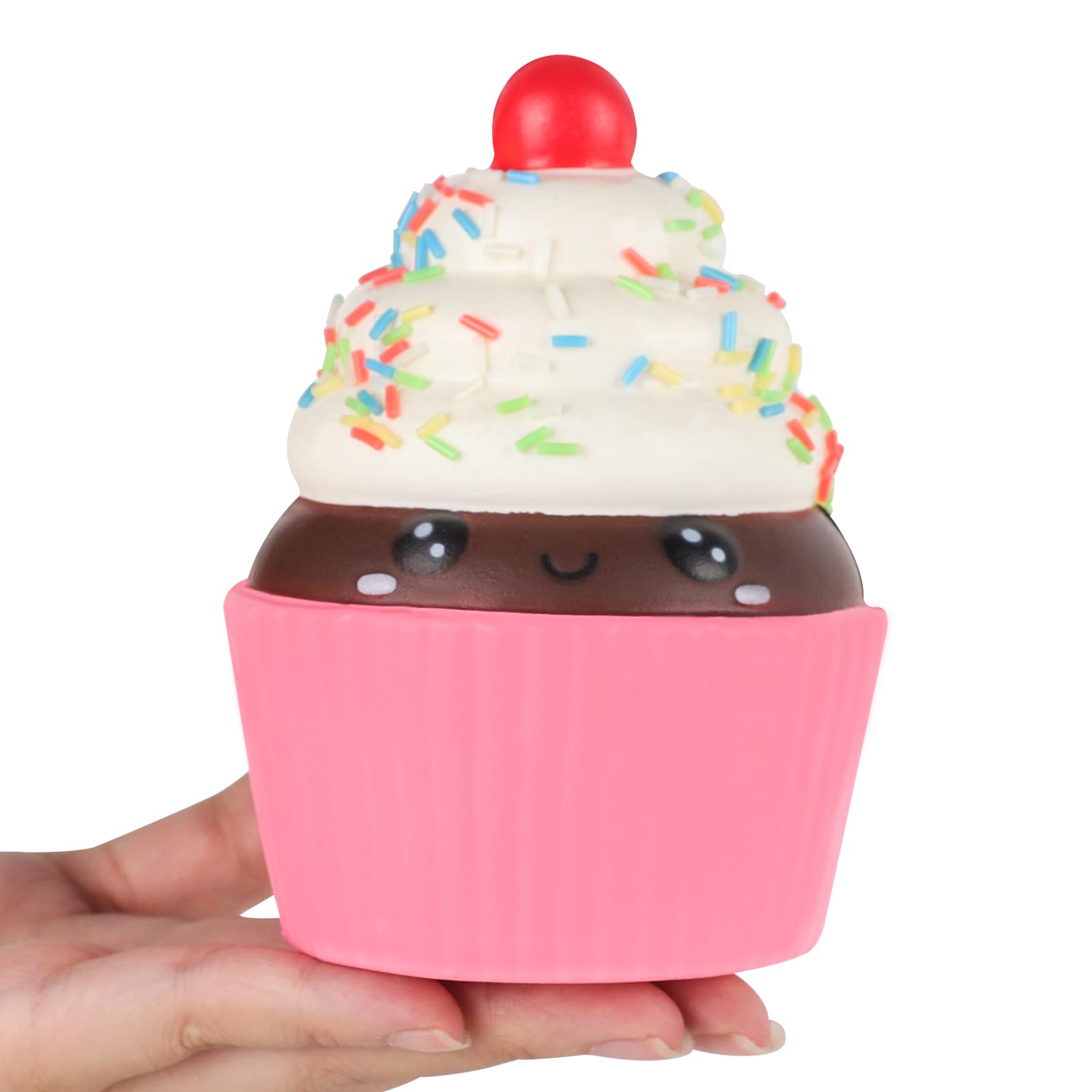 Anboor Squishy Cake Slow Rising Squeeze Squish Toy for Kids Soft Ice Cream Cake Scented Stress Relief Office Desk Toy Stocking Filler Gifts