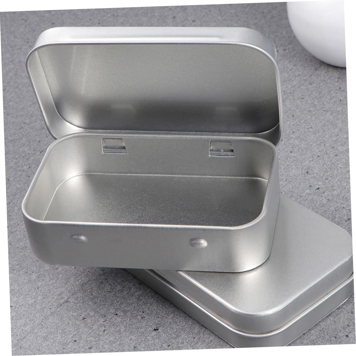 Cabilock 3pcs Mini Rectangular Iron Storage Boxes Simple Empty Candy Cases for Organizing Items Iron Material Portable Household Storage