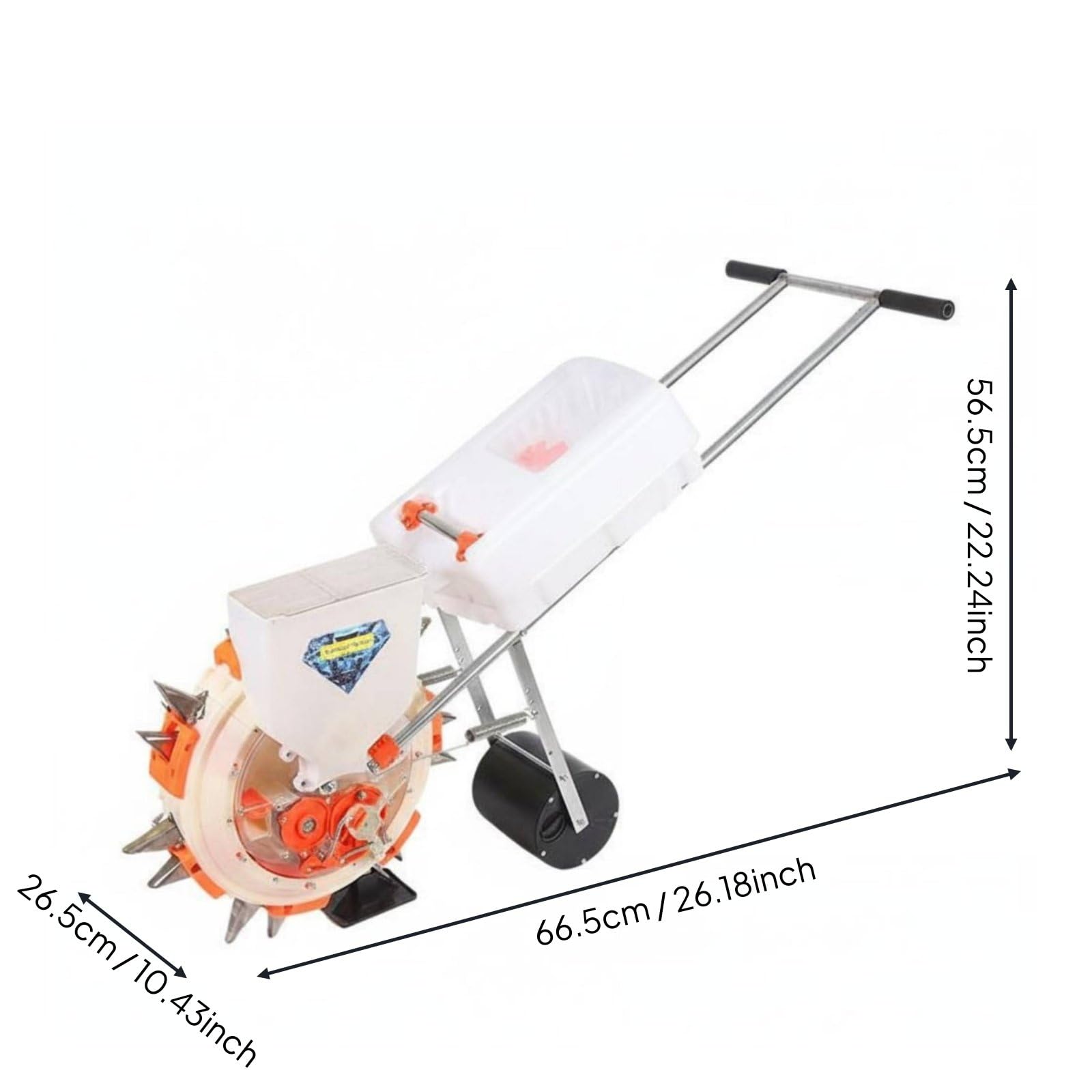 Semoir Manuel Portatif Distributeur Planteur Semoir Épandeur à Réglage Précis pour Soja Arachides Sorgho Haricots Mungo Matériaux INOX et Plastique, L 28CM, 6-Buse