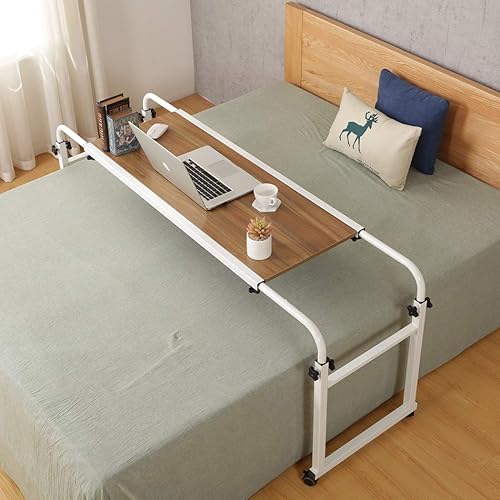 Miniatura 5 de Mesa de Cama Escritorio para Laptop Carrito para Laptop con Ruedas Mesa Sobre la Cama Ajustable Mesa de Cama con Ruedas Mesa de Cama King Queen Mesa