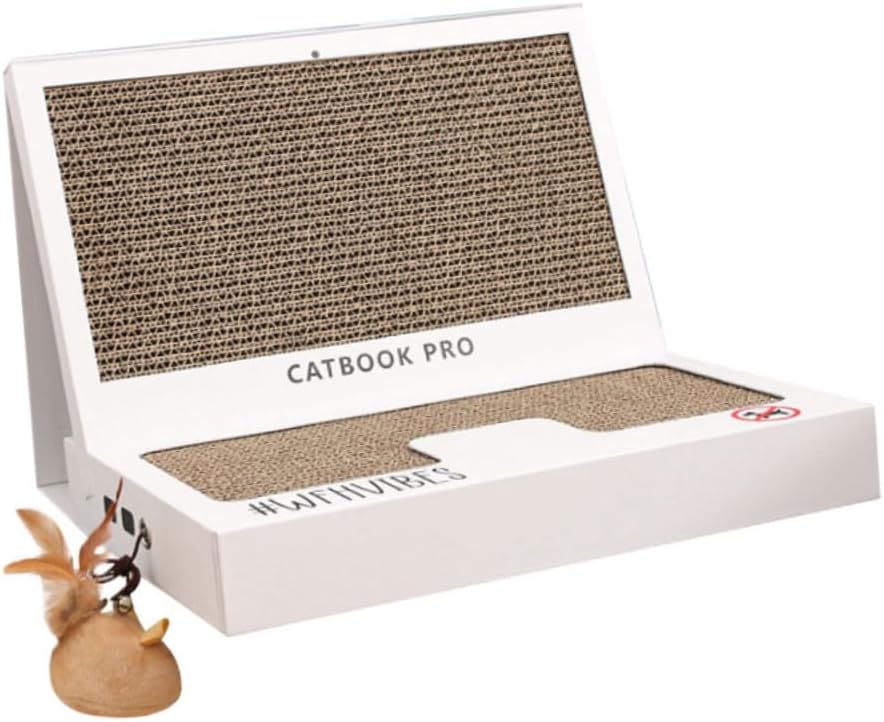 GALPADA Folding Cat Scratching Post Laptop Shape Cat Toy Interactive Indoor Toys Pet Plaything for Paws Health