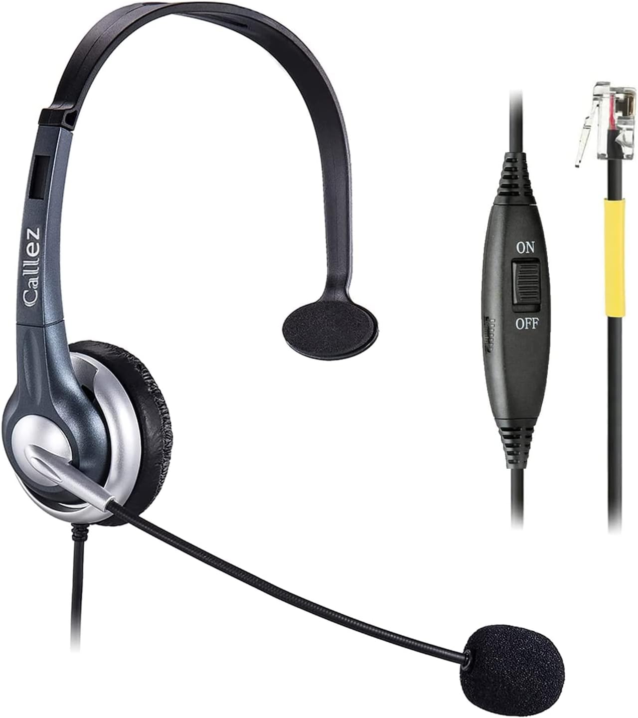Callez Yealink Phone Headset With Microphone Noise Cancelling RJ9