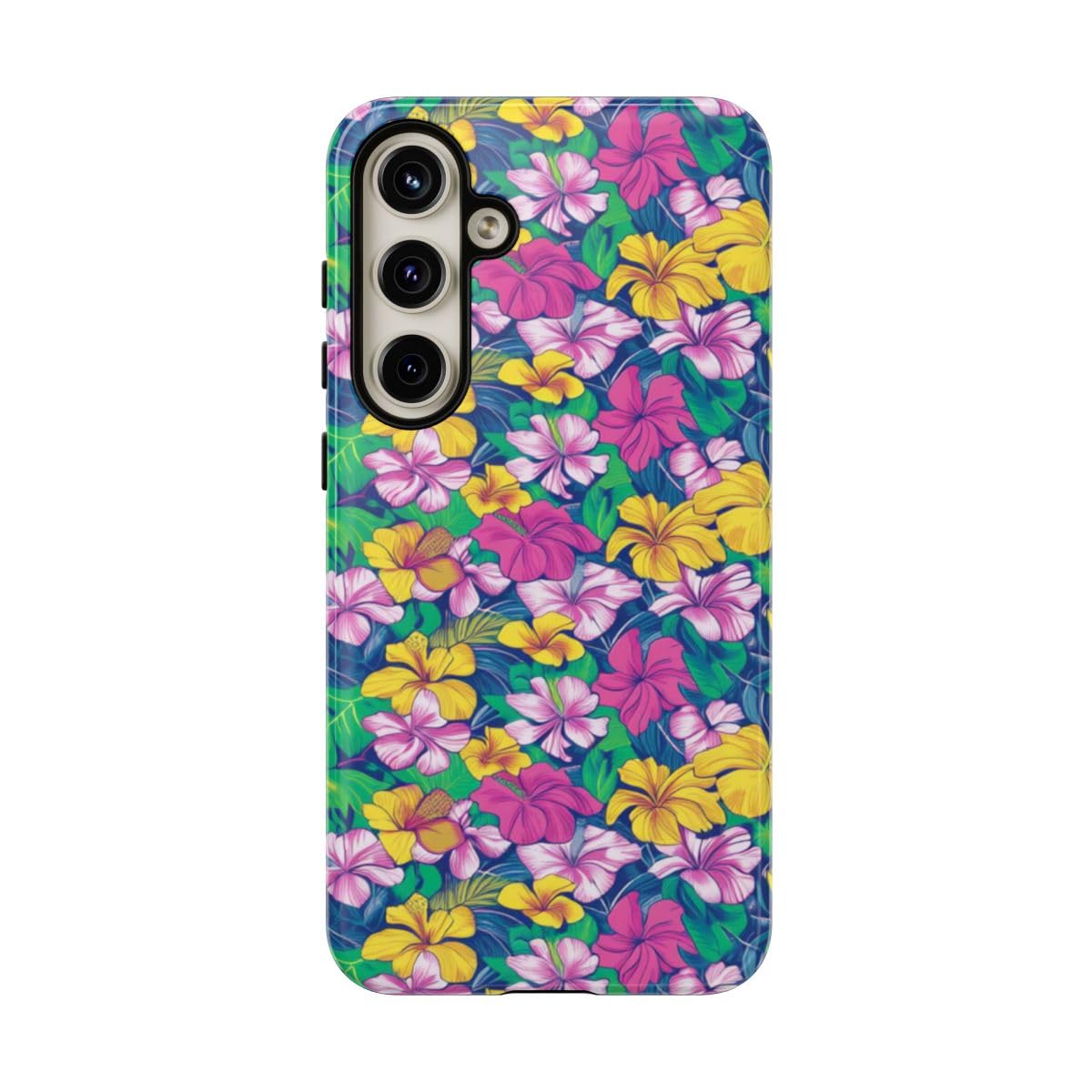 Coque rigide Galaxy S24 Plus fleur tropicale verte brillante - 5