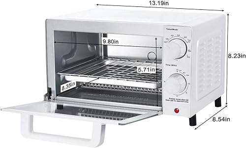 Miniatura 5 de Mainstay - Horno tostador combinado de electrodomésticos de cocina, se adapta a pizza de 9 pulgadas, capacidad de 4 rebanadas, circulación potente,
