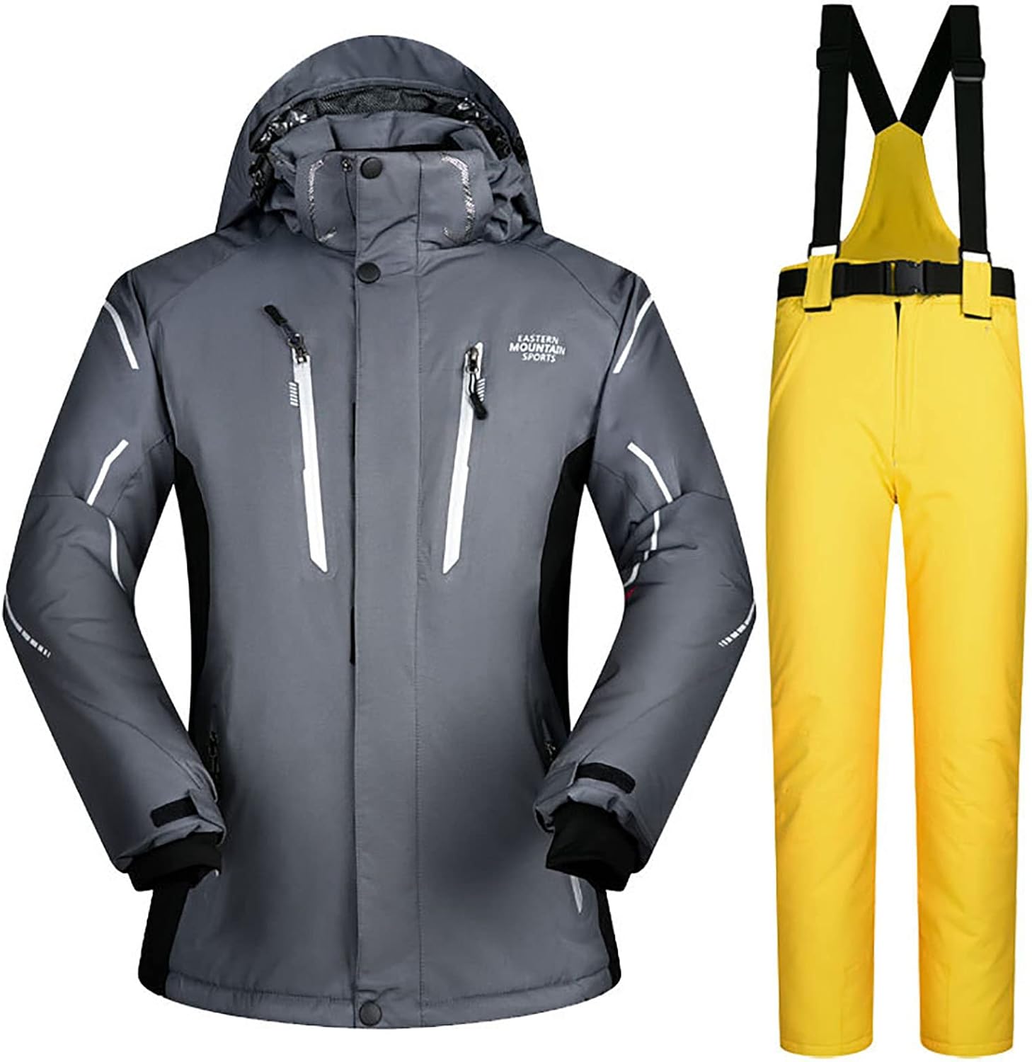 Men's Ski Suit Male Solid Color Waterproof Coat Snowboarding Jackets & Pants Set Winter Outdoor Thermal Wear