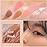 Erinde 10 Colors Eyeshadow Palette Makeup - Matte Shimmer Glitter Eye Shadow Korean Makeup, Ultra-Blendable, High Pigmented, Natural-Looking, Peach Brown Eyeshadow Pallet with Brush, Peach Color