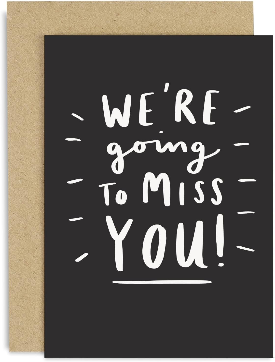 Old English Co. We're Going To Miss You Card for Colleague - Farewell Card for Coworker from Team - Leaving Card for Him Her on New Job | Blank Inside with Envelope