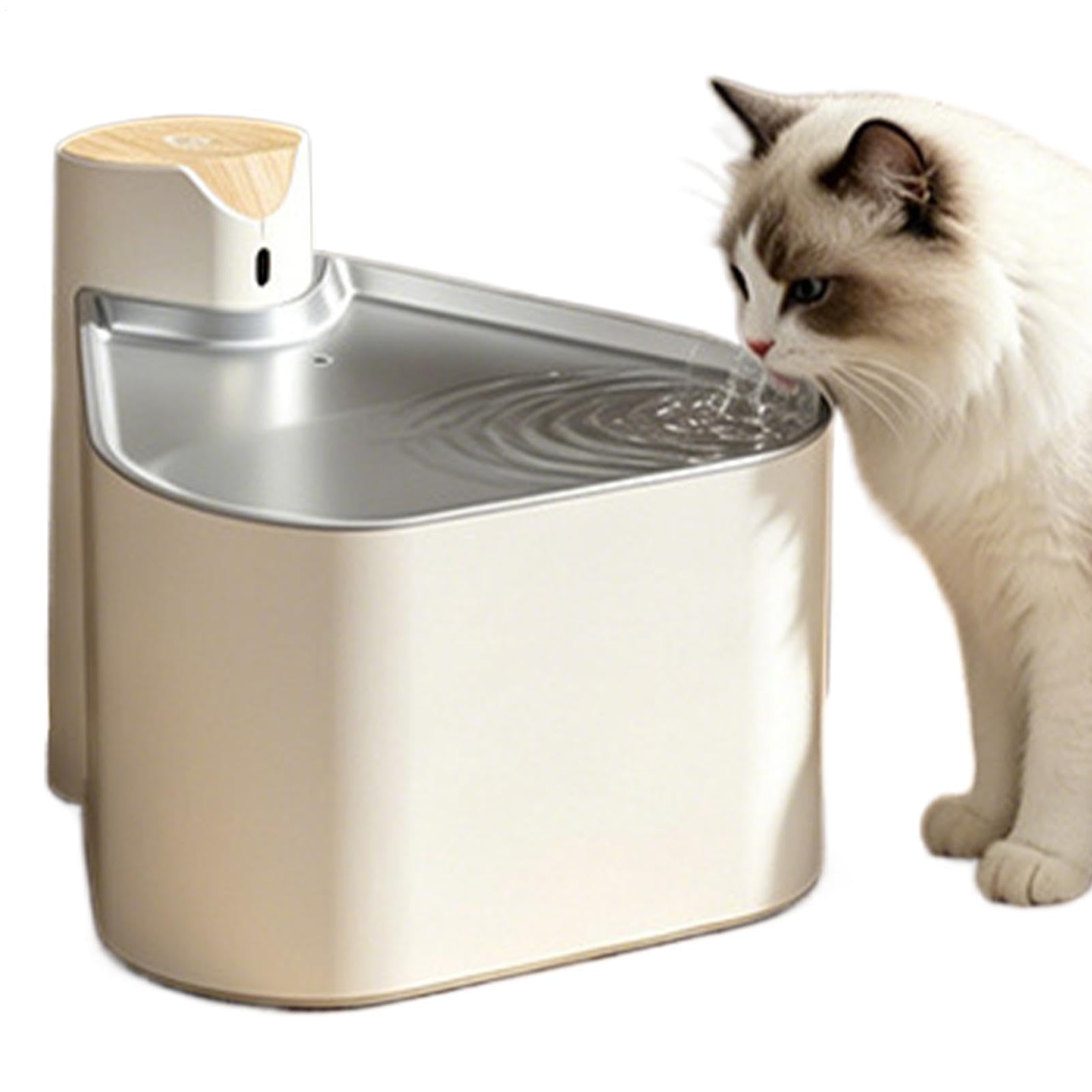 Fontaine À Eau Sans Fil Pour Chat Et Chien Plateau Rechargeable USB 1,6 L | Distributeur D'Eau Automatique Pour Chaton, Chiot, Chien, Intérieur, Chambre à Coucher, Salon, Animalerie, Extérieur