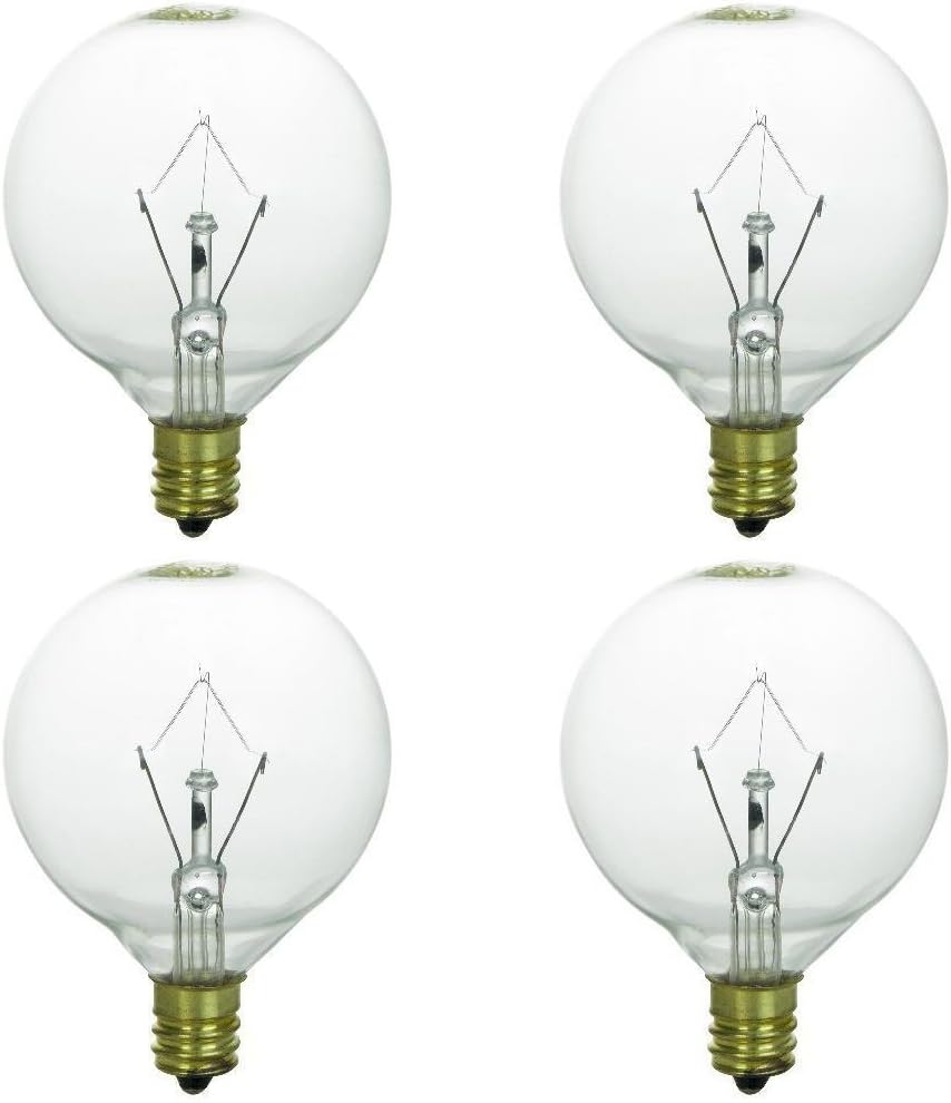 Memotronics 25 Watt Extra Long Life Bulb for Scentsy Full-Size Scented Wax Warmers, KE-25WLITE, 25W, 120 Volt, Pack of 4 Bulbs