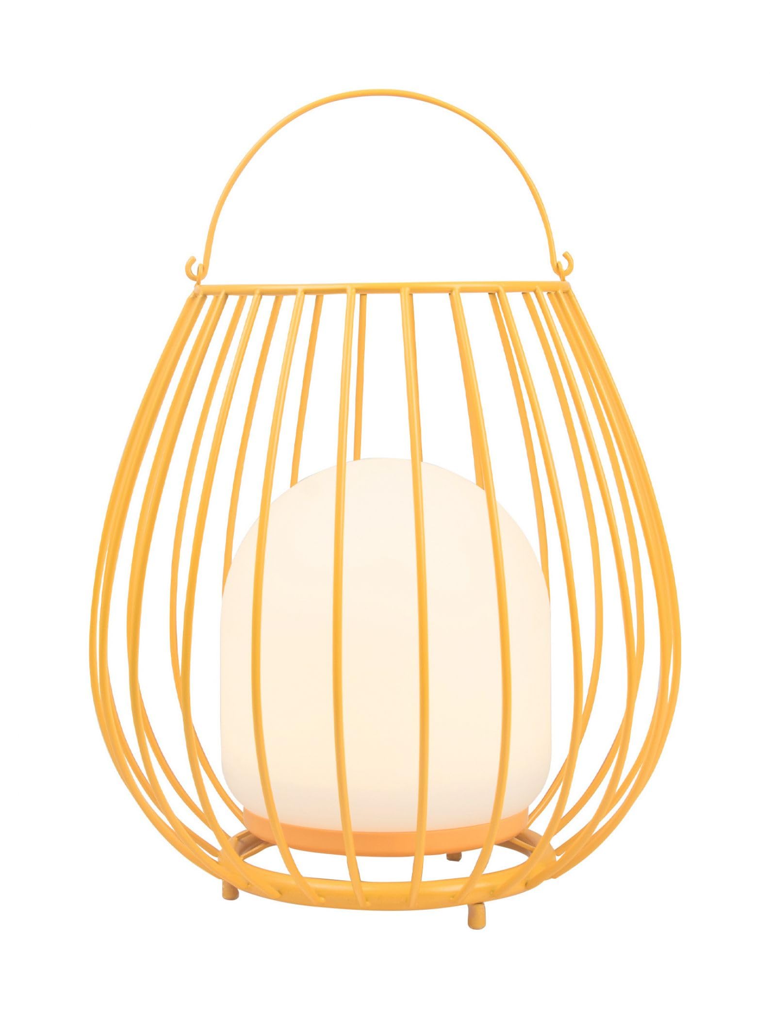 Nordlux Jim Outdoor Lantern Orange Metal Portable Intergrated LED 3-Level Dimming - Garden, Patio, Outdoor Dining, IP54