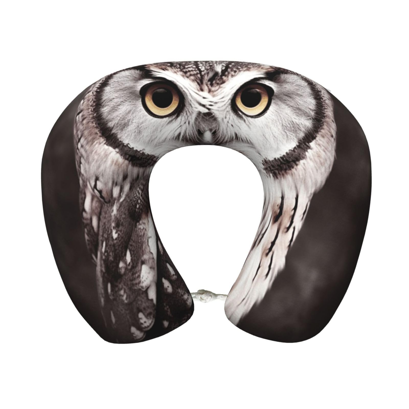 peiyeety Owl Travel Pillow Memory Foam - Comfortable U Shape Neck Pillows for Sleeping, Neck and Head Support Portable Airplane Pillow Adjustable Flight Pillow, Washable Cover