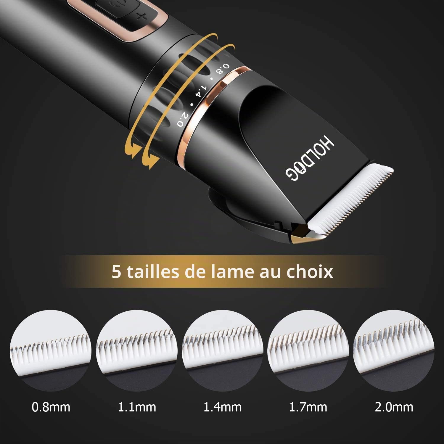 Tondeuses pour chiens grands et petits professionnelles robustes à 3 vitesses à faible bruit haute puissance sans fil outils de toilettage pour animaux de compagnie