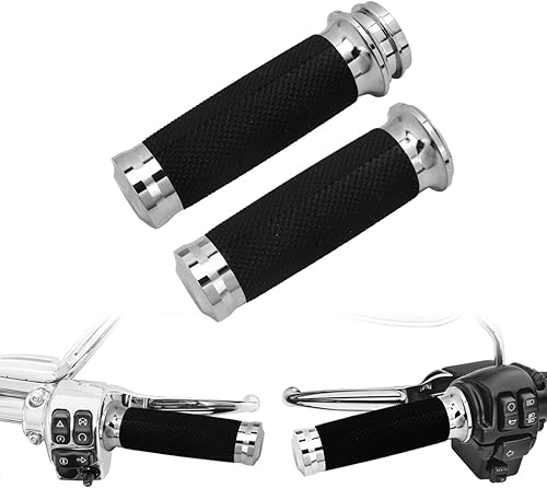 Empuñaduras electrónicas para manillar del acelerador para manillar de 1 pulgada y 0.984 in, ajuste universal para Harley Touring Dyna Softail