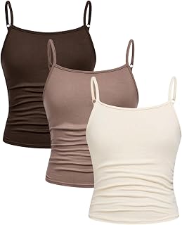 SOLY HUX Girl's 3 Packs Spaghetti Strap Tank Top Cute Teen Tops | Girls Camisole, Shirts for Teen Girls, Cute Clothes for Girls 10-12