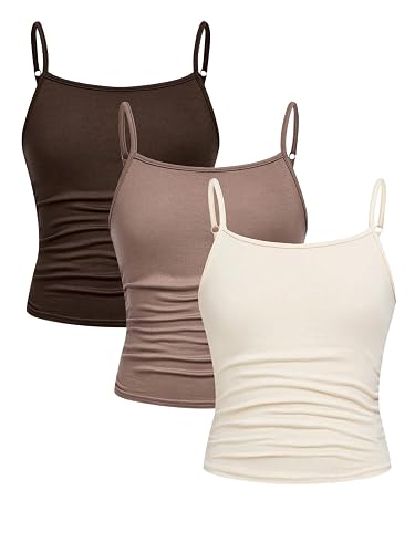 SOLY HUX Girl's 3 Packs Spaghetti Strap Tank Top Cute Teen Tops | Girls Camisole, Shirts for Teen Girls, Cute Clothes for Girls 10-12