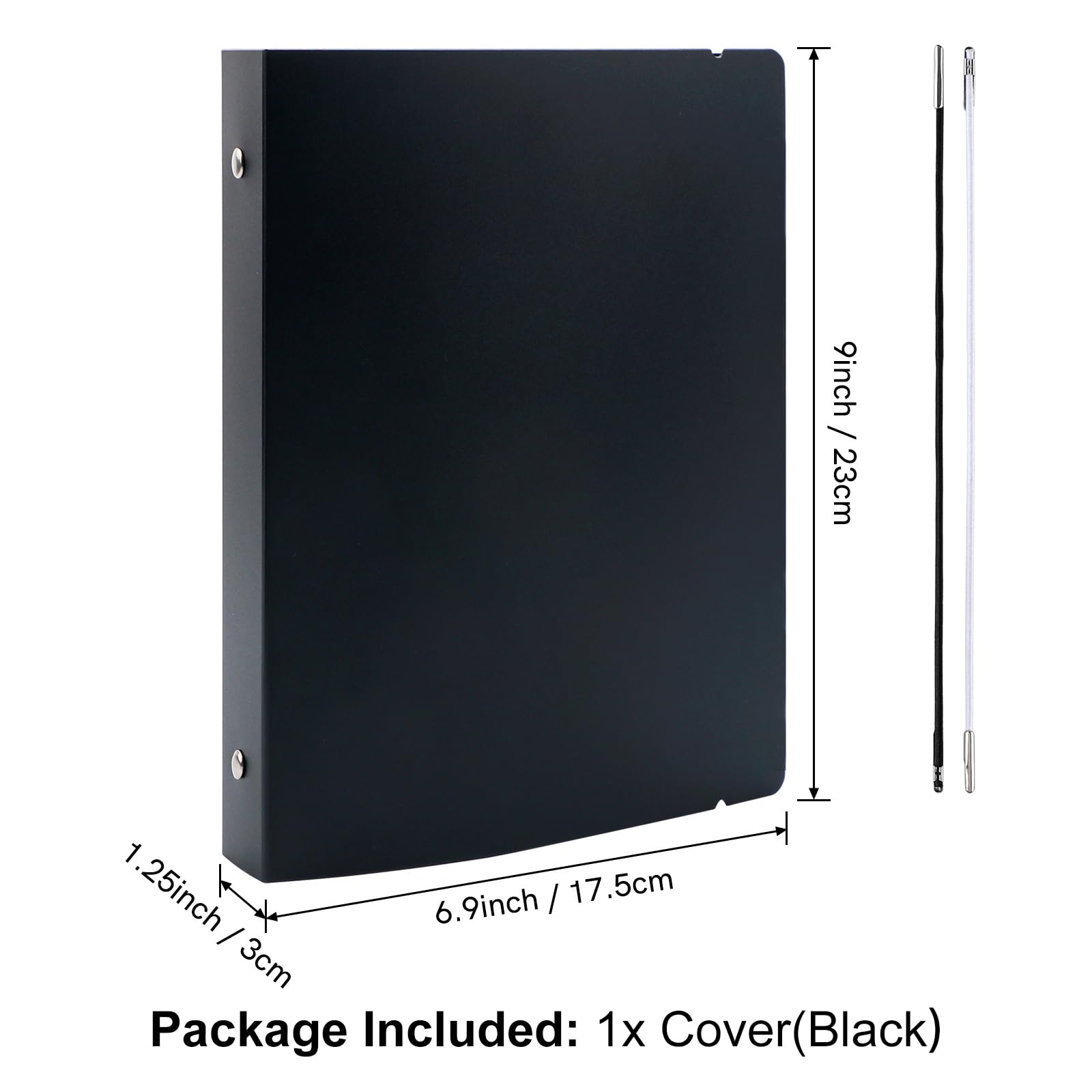 OTCRAFT A5 6 Ring Binder Cover Clean Transparent Soft PVC for Refillable Notebook Shell withMatte surfaceforStamp & Die Storage (Black) - Image 2