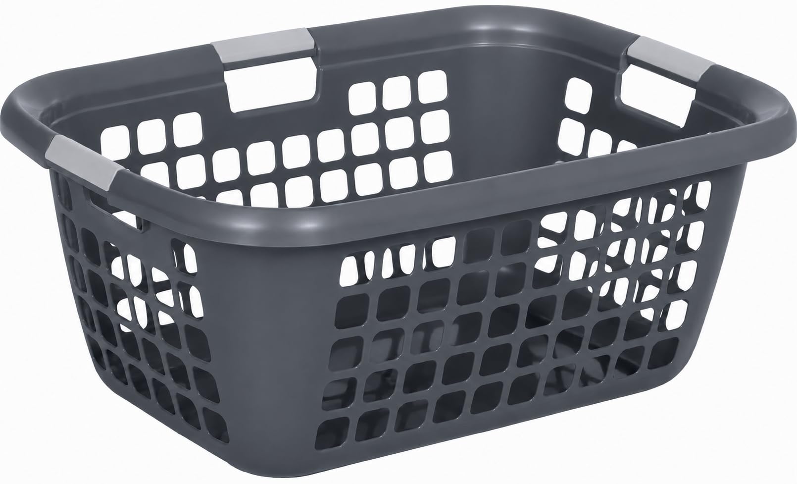 Wäschekorb Stabil Robust Wäschewanne Plastik Kunststoff Korb mit 3 Griffen Anthrazit Küche, Haushalt & Wohnen