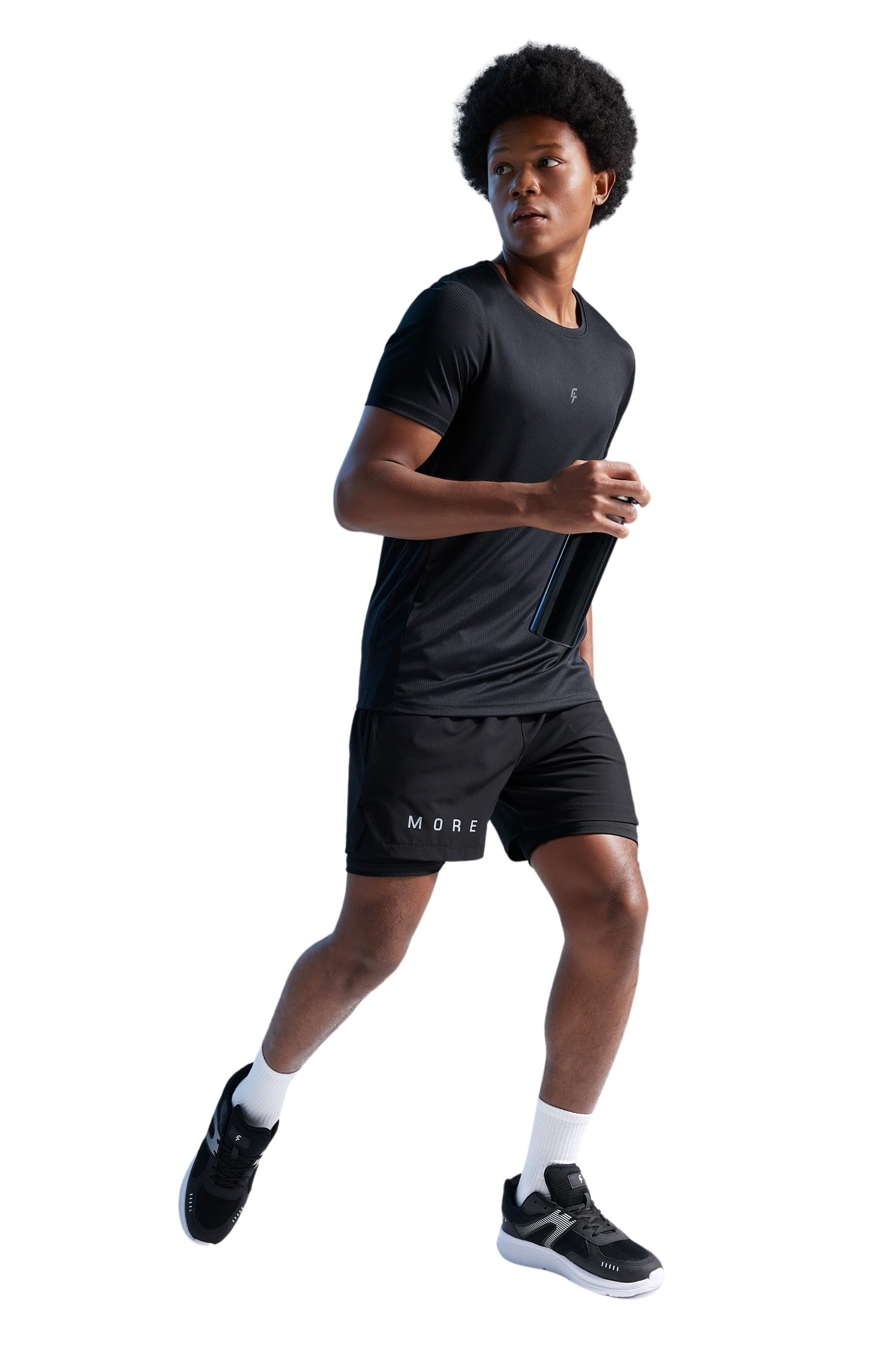 Slim Fit Dar Kesim Fermuarlı Telefon Cepli Sporcu Taytlı Şort