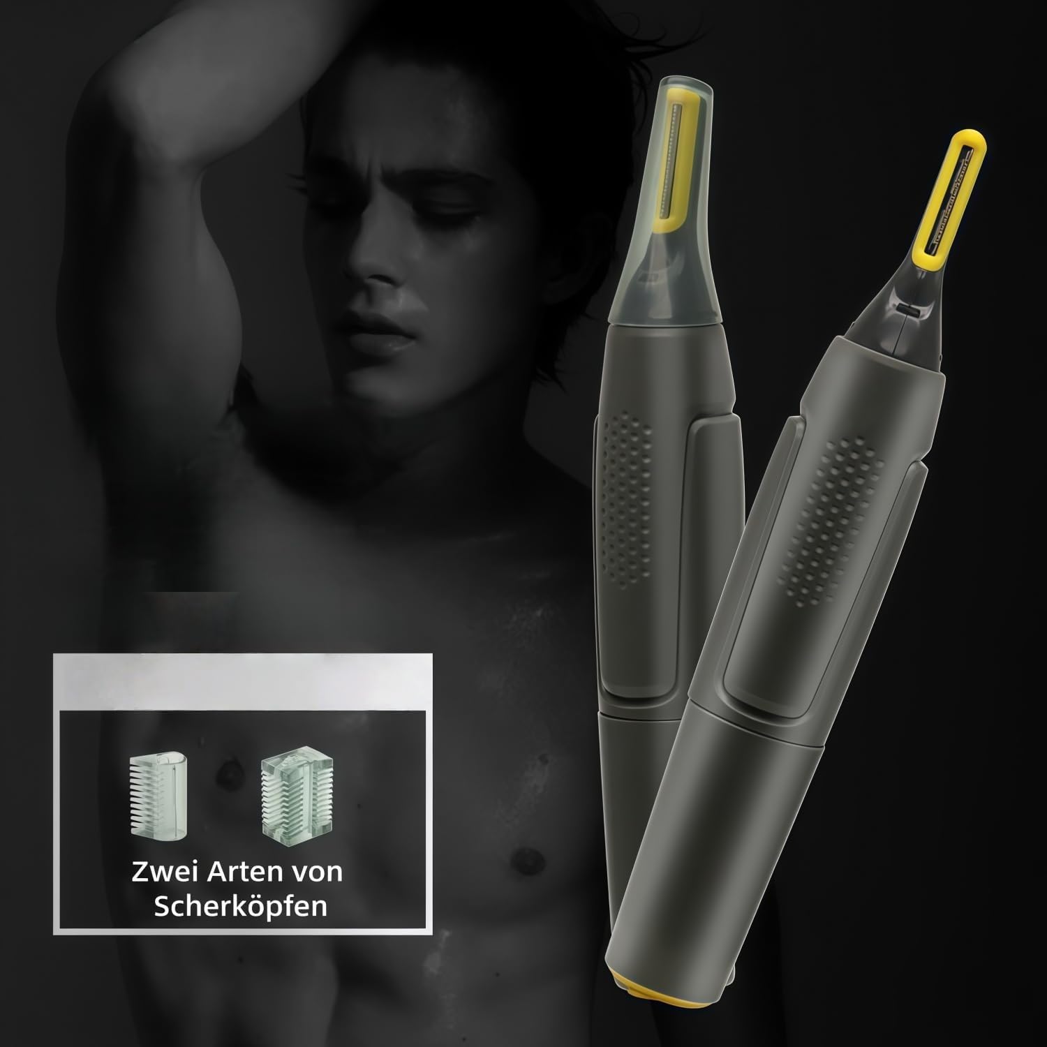 PrimerMan Precision Elektrische Präzisionstrimmer & Rasierer All-in-one – Nasentrimmer und Präzisionstrimmer für Männer, geräuscharmer elektrischer Nasentrimmer