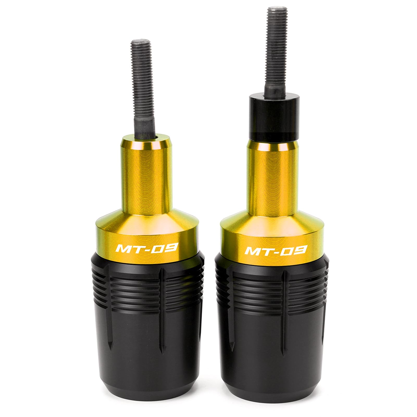 Compatible with 2026 MT09 2025 MT 09 2024 2023 MT09 SP 2022 2021 MT-09 TRACER 9 GT FZ09 CNC Motorcycle Frame Sliders Crash Protector Pad Falling Protection (Gold)