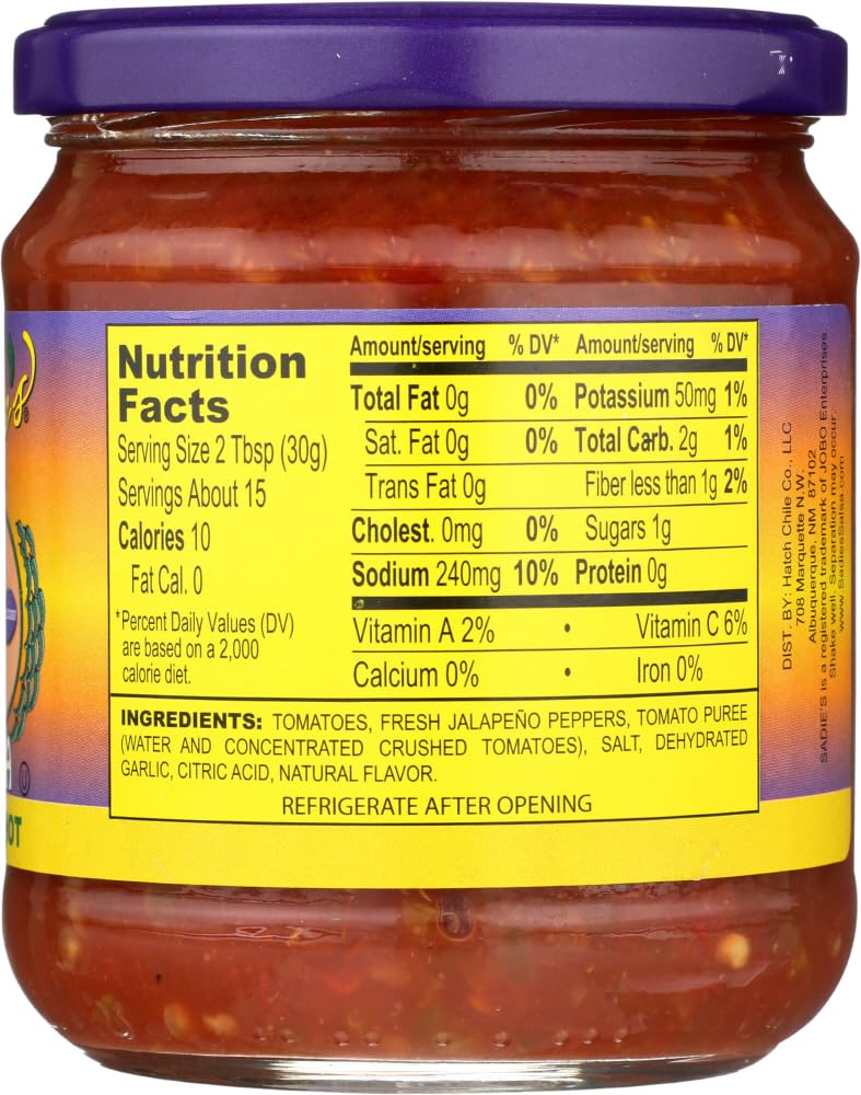 Sadie's Not As Hot Salsa 16 Oz (Pack of 3)
