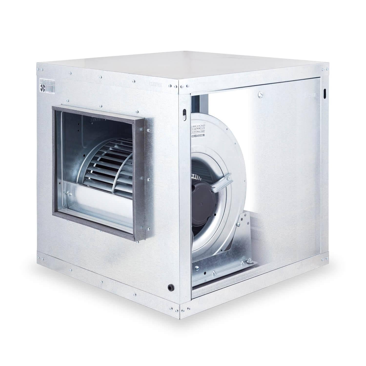 Caja de Ventilación con Turbina Extractora Ventilador Centrifugo de Doble Aspiracion - 9/9 / 1/5 CV - 850 rpm - 230V / Horizontal