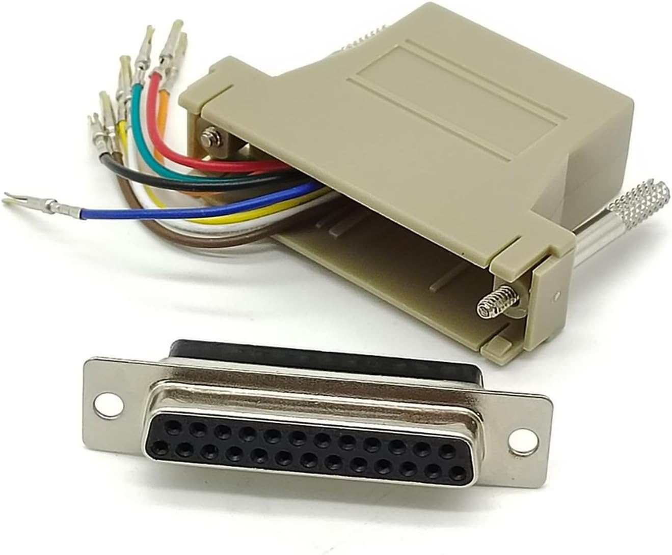 DB25 to RJ45 Adapter Modular Female to Female 8P8C Network Ethernet Connector Coupler