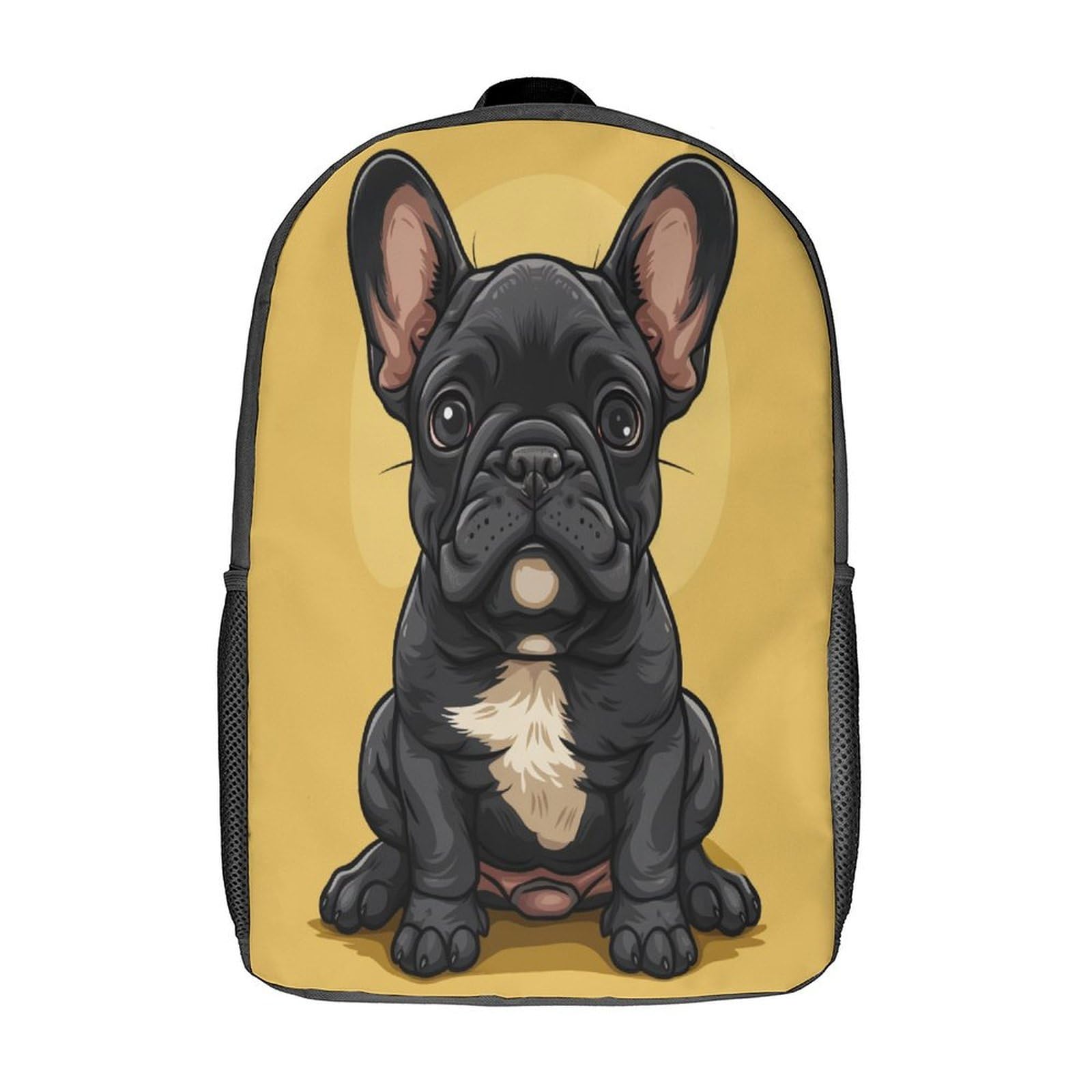 XIAOCHENG French Bulldog Escolar Mochila Entre Mochila Estampada Bolsa De Impermeable Respirable Material De Lienzo Poliéster Para Niños Niñas Estudiantes Adolescentes 17inch