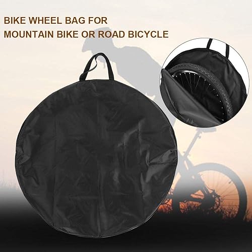 Miniatura 2 de Yosoo Negro Nylon Bicicletas Rueda Bolsa de transporte Traje para Mountain Road Bike Ruedas delanteras y traseras 27,5 y 29 pulgadas Opcional