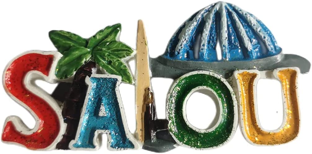 Altko Salou Spain Letters Salou Magnet Fridge Refrigerator Magnet Decoration Sticker Souvenir Resin Crafts Kitchen Whiteboard
