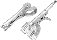 Vista 7 de QWORK Alicates de bloqueo de 9 pulgadas, paquete de 2 abrazaderas de soldadura de metal, liberación rápida para una fácil extracción