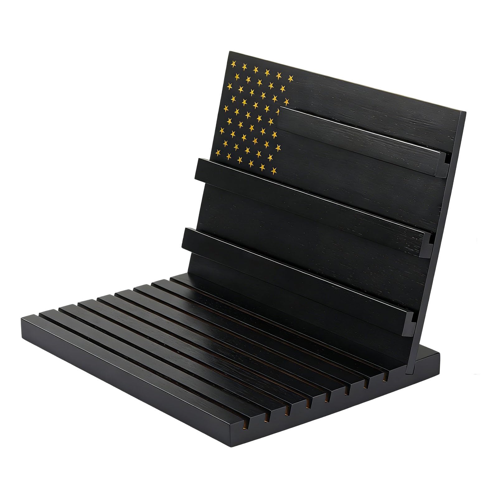 Msioytog Hardwood Multi Position Display Rack with 80 Slots for Navy Challenge Medallions Profound Slot Coin Planner