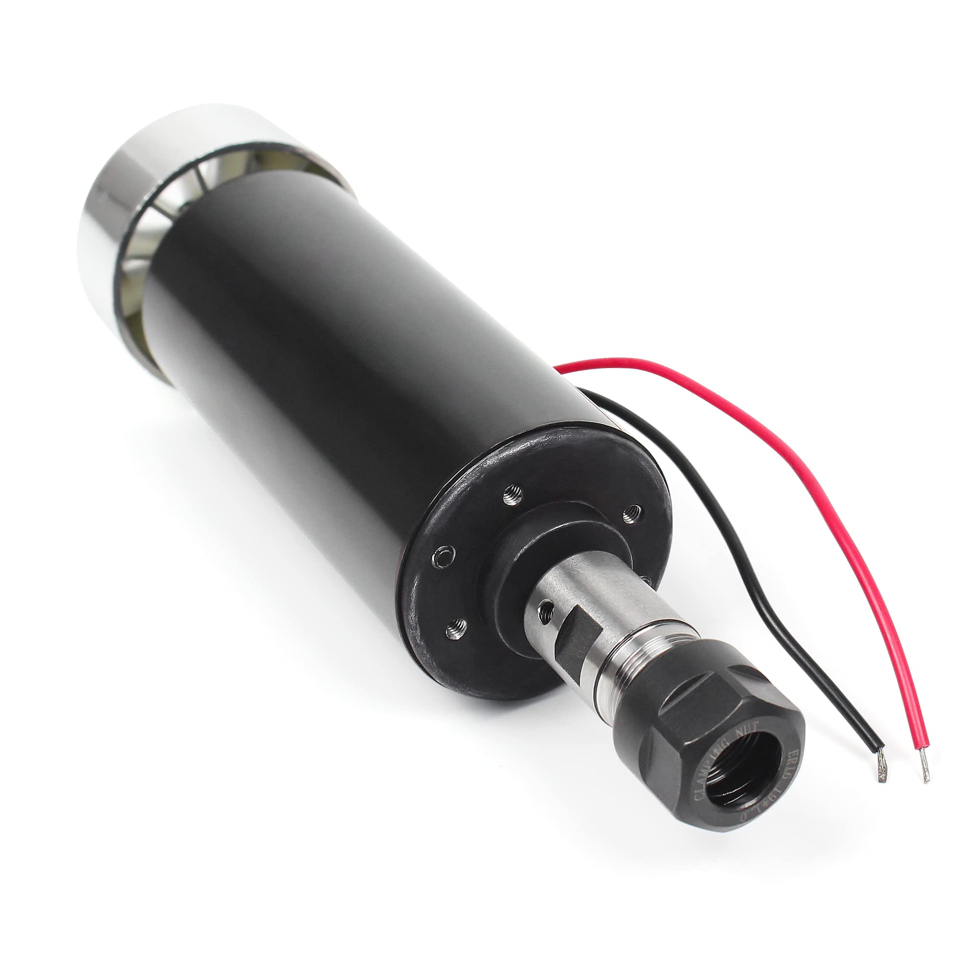 RATTMMOTOR Motore a mandrino, 500 W, motore a mandrino CNC, 52 mm, 48 VDC ER16, raffreddamento ad aria, 12000 giri/min, + 8 mm, pinza di serraggio ER16, per incisione/fresatrice CNC fai da te