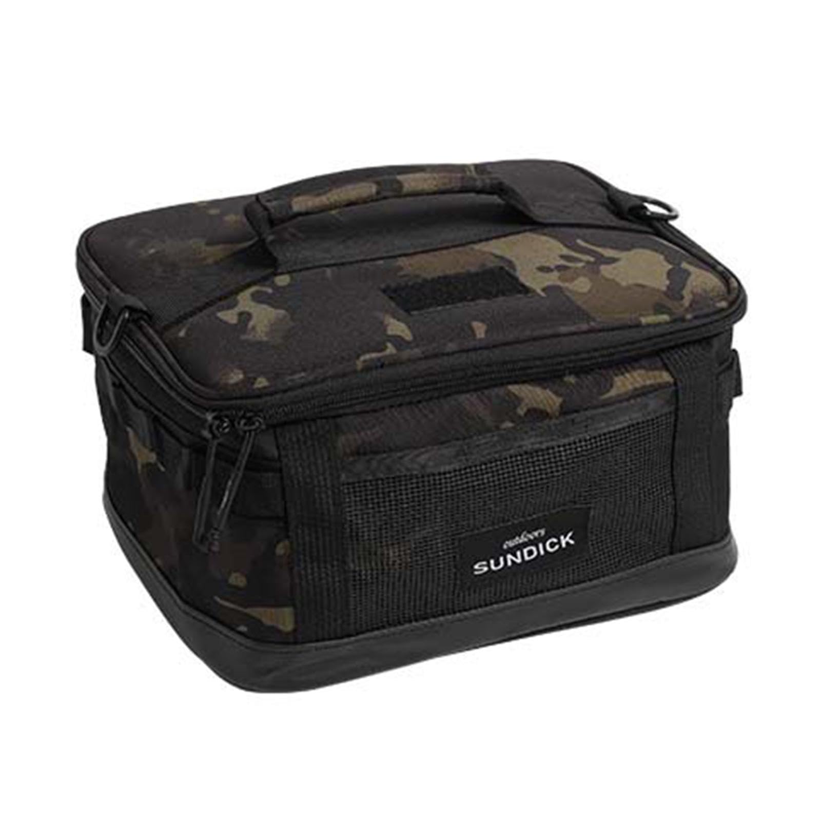 Bolsa de Almacenamiento para Camping Bolsa de Lona Organizador de Herramientas Estuche Portátil con Diseño Robusto para Fácil Acceso Adecuado para Gua, Negro con Patrones