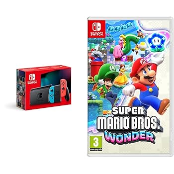 Nintendo Switch (Neon Red/Neon Blue) & Super Mario Bros. Wonder (Switch)