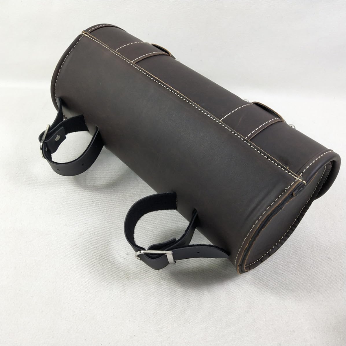 Luxshiny Sacoche Moto Vintage en Cuir PU, Sacoche de Réservoir Pratique et Résistante, Balades Rangement D'outils Essentiels