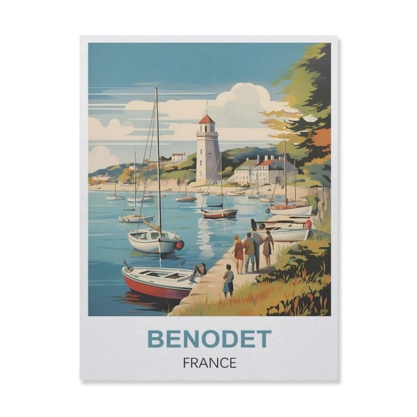 Metal Sign Tin Sign，Benodet France(20x30cm）