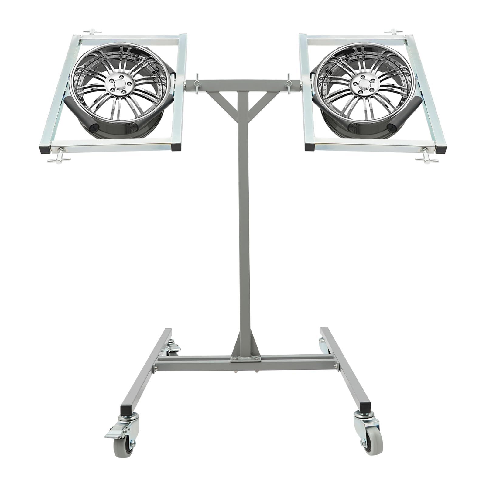 60 kg Felgenlackierständer con 360° Drehbaren Mounts con 4 ruedas, acero Autostoßstange Lackierständer para 2 llantas