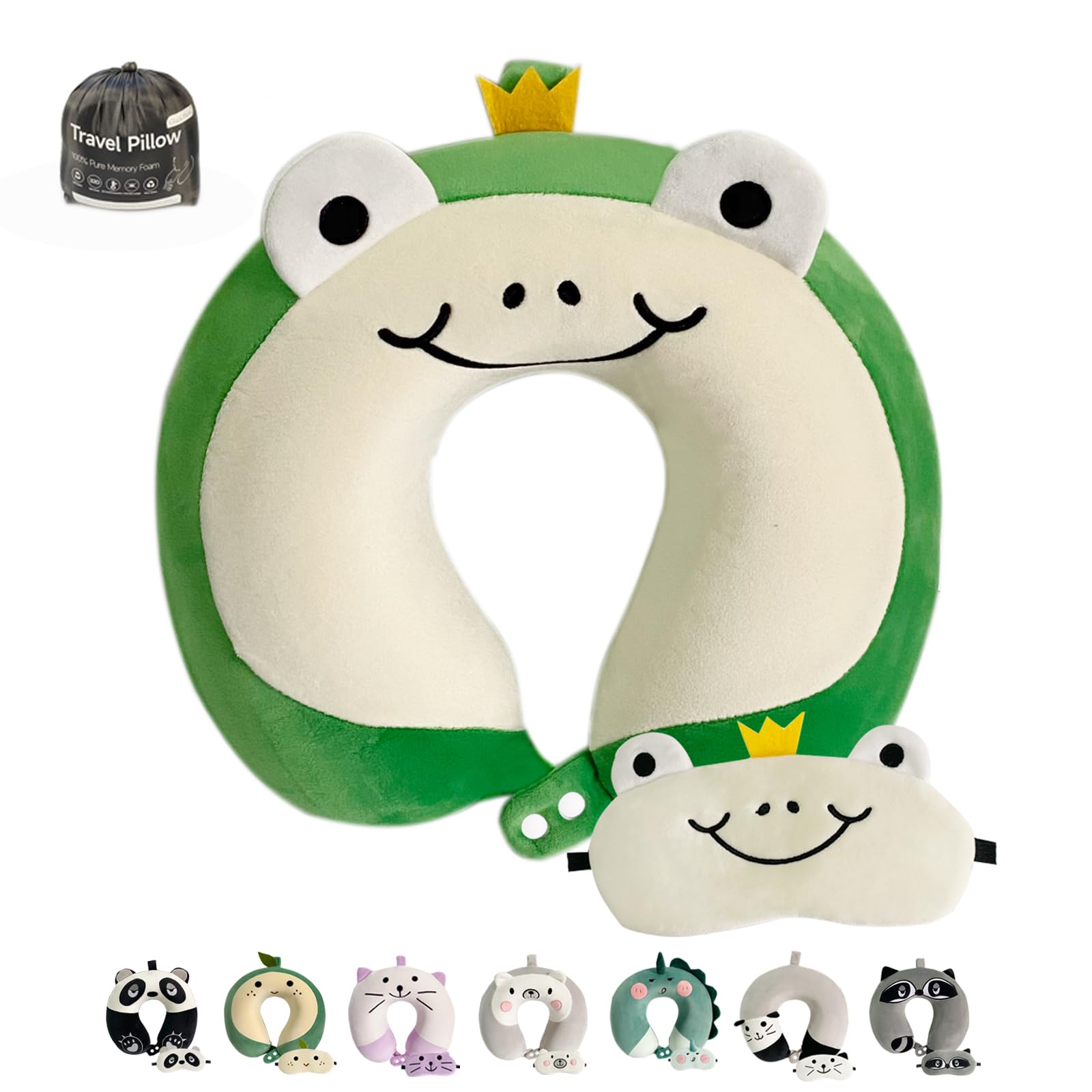 1 Coussin De Voyage, 1 Masque Pour Les Yeux, Coussin De Voyage Pour