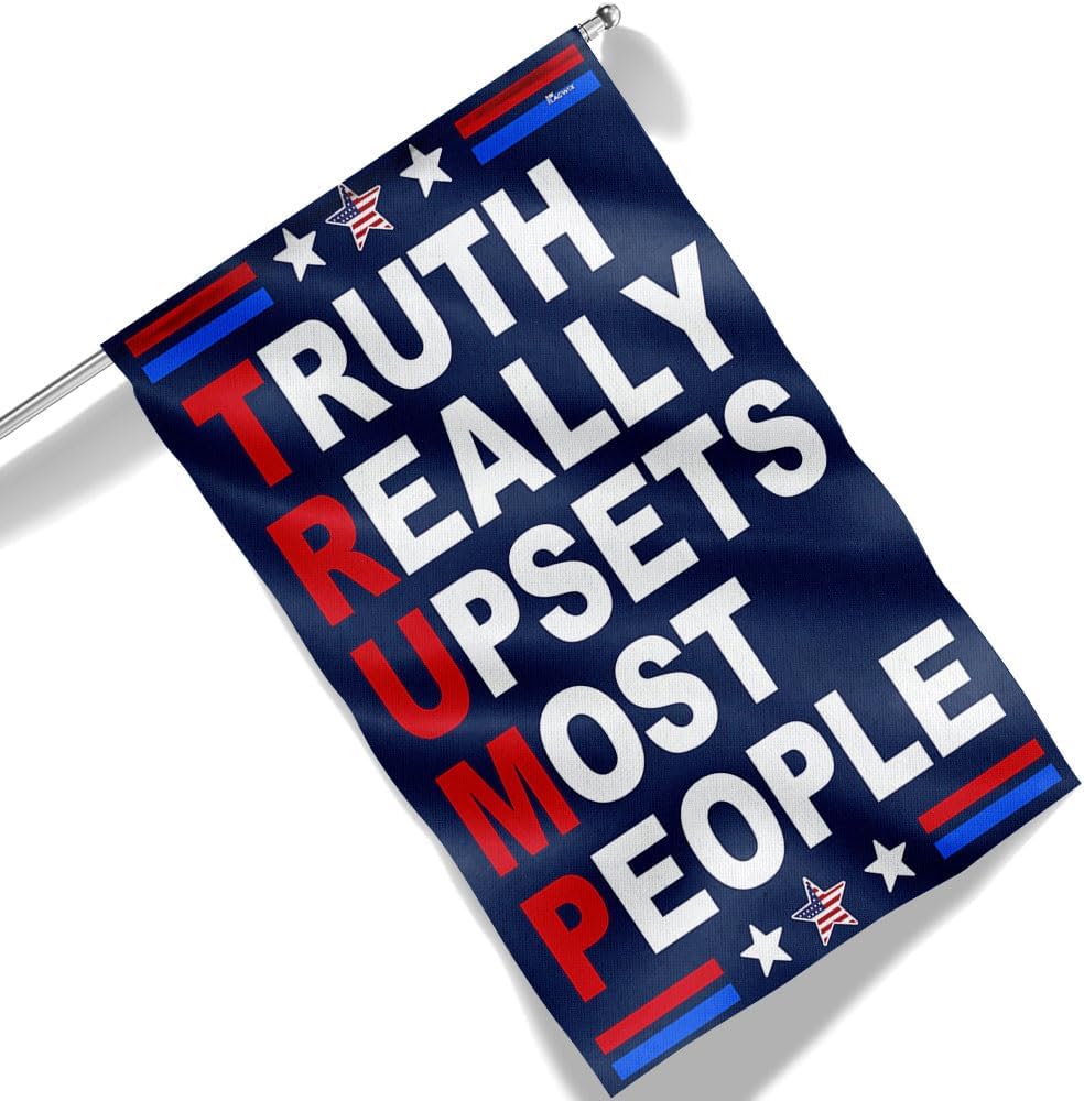 American Flag-Trump 2024 Truth Really Upset Most People Flag TQN2516F, 3x5 ft. Flag-USA Flags Premium Polyester-Decorative Indoor Outdoor Flag