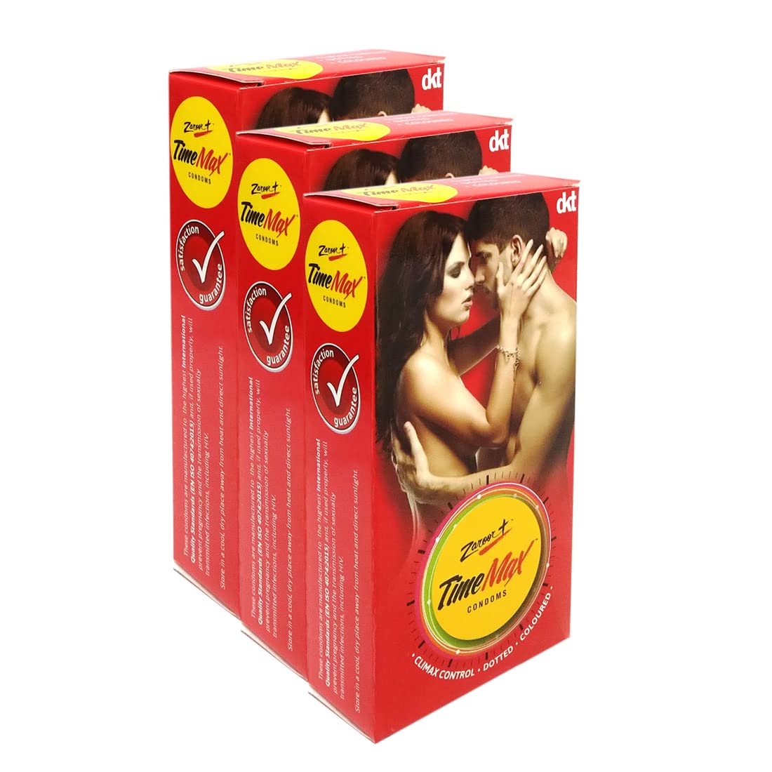 TimeMax Climax Control Dotted Coloured For Men (Pack Of 3)