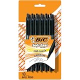 BIC Soft Feel Retractable Ballpoint Pen, 1.0 mm, Black Ink, 18-Count – view 1