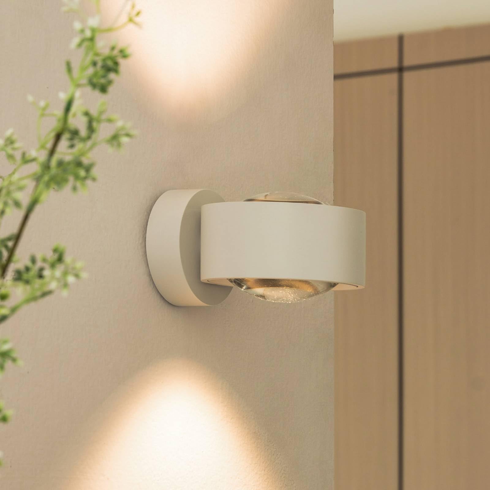 Arcchio LED Wandleuchte, Wandlampe Innen Rotari (Modern) in Weiß aus Aluminium (2 flammig) - Wandstrahler Wandbeleuchtung Schlafzimmer/Wohnzimmer Licht nach oben & unten Wohnzimmerleuchte