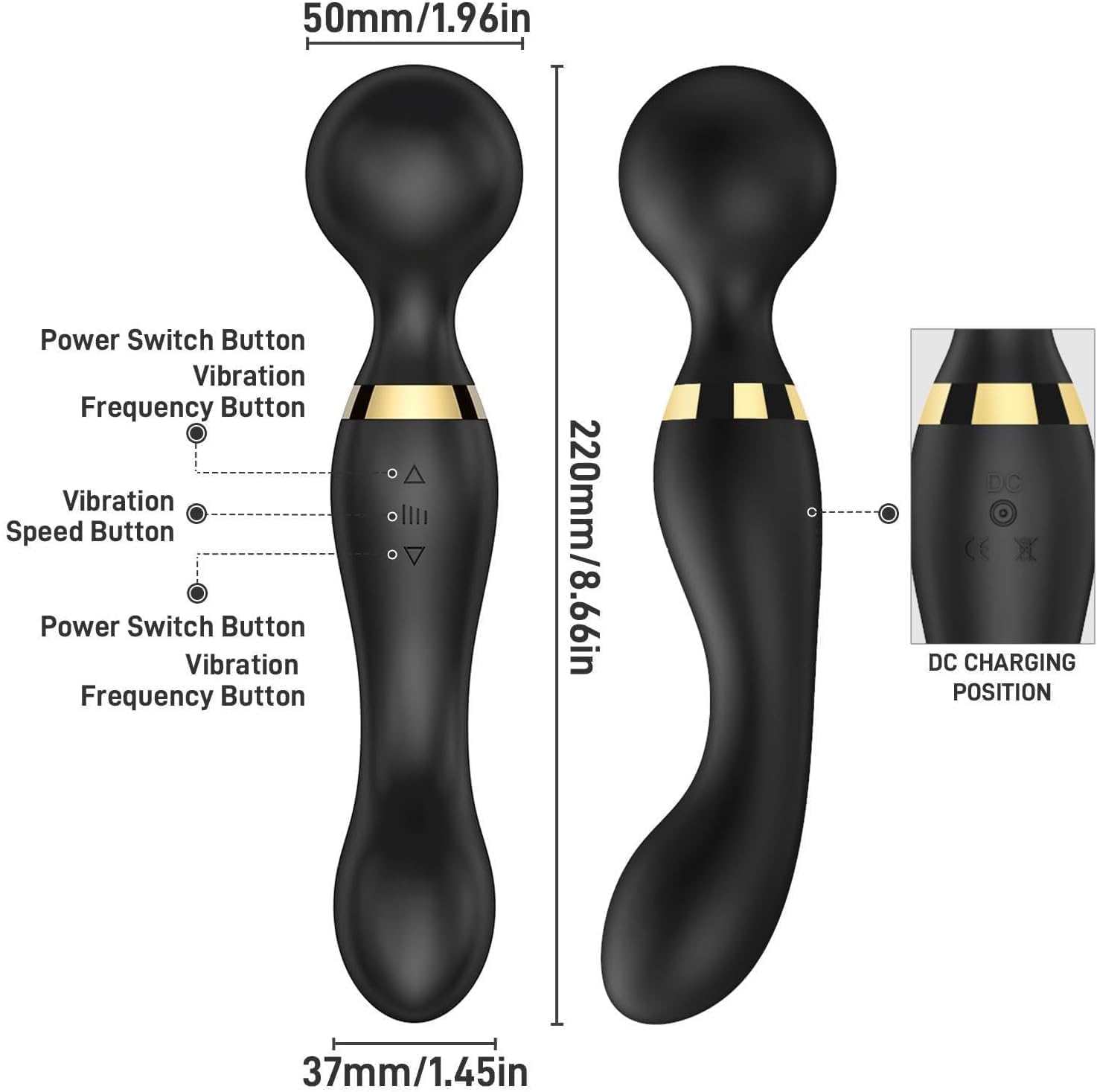 Personal Massager For Women | Full Body Electric Massager | 10 Vibration Speeds And Patterns | Usb Rechargeable Handheld Massager | Waterproof, Personal Massager For Women | Full Body Electric Massager | 10 Vibration Speeds And Patterns | Usb Rechargeable Handheld Massager | Waterproof,