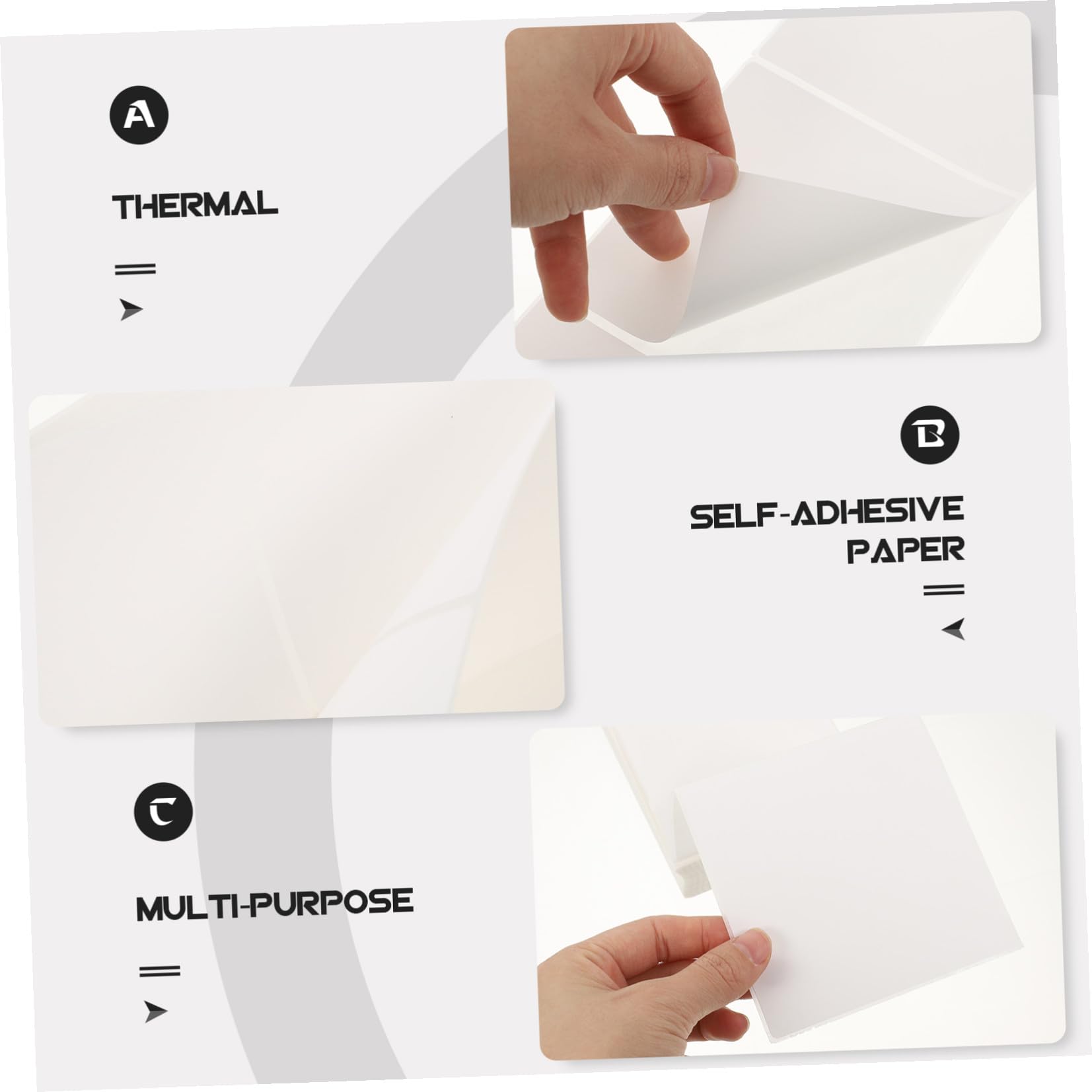 Etichette Termiche Adesive Bianche 500 Fogli 100x100 Mm | Carta Autoadesiva, Fogli Piegati in Confezione, Stampa Barcode e Indirizzi per Spedizioni