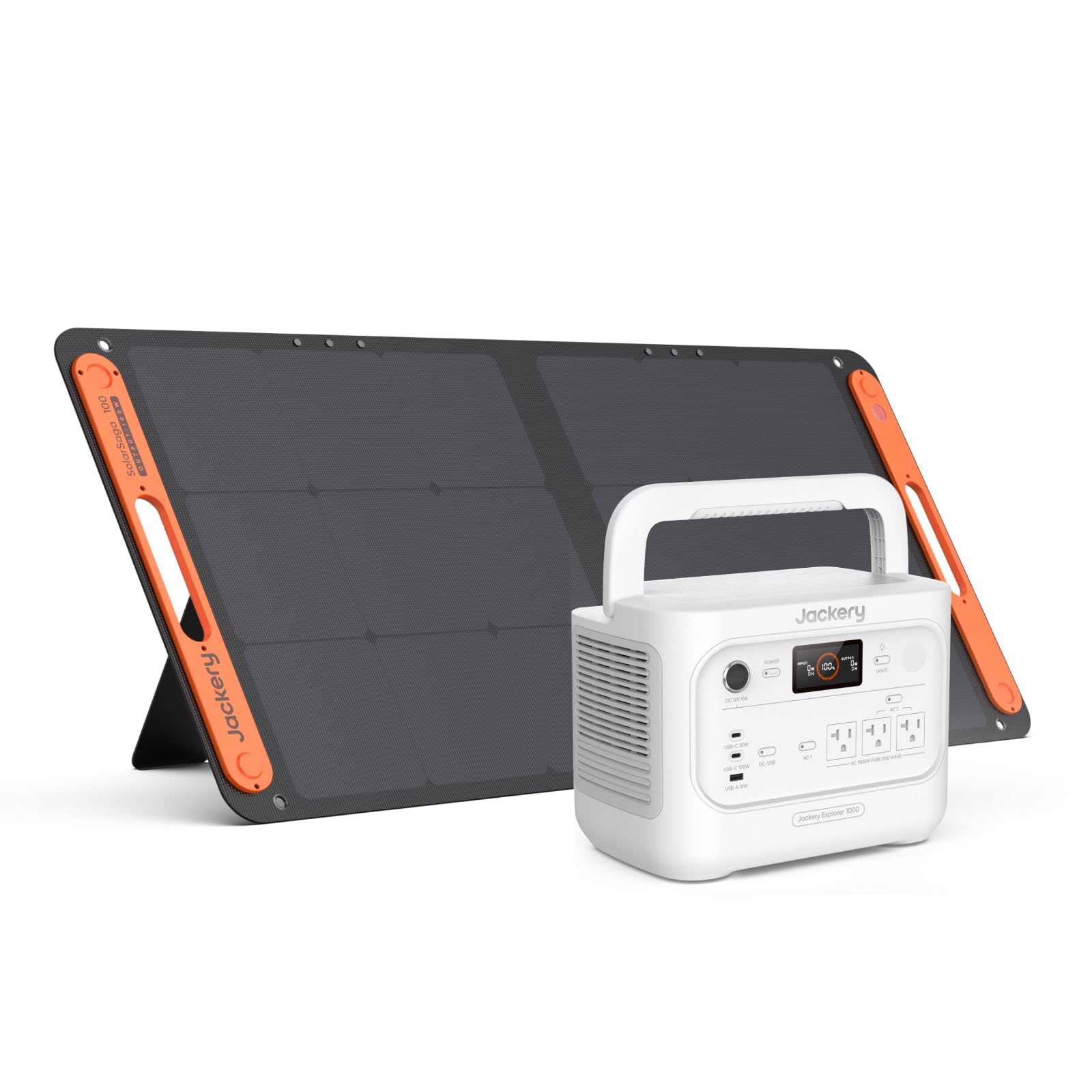 Jackery (ジャクリ) ポータブル電源 1000 New V3 100W ソーラーパネル 1枚 2点セット 家庭用 (パールホワイト) | 1024Wh 定格出力1500W 瞬間最大3000W、Amazonで86,759円・40%OFF